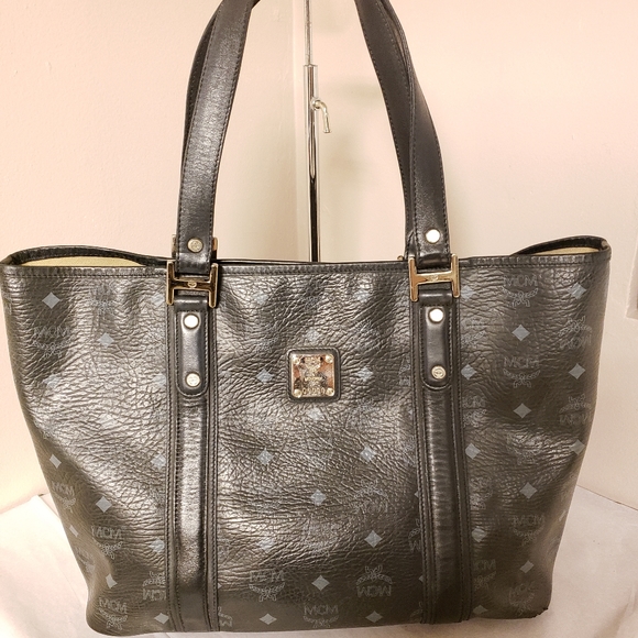MCM Handbags - Mcm authentic black leather shopper tote